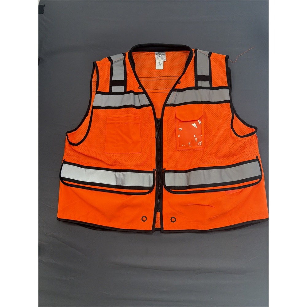 ML Kishigo Safety Vest Mens 4x Orange High Visibility Reflective Mesh